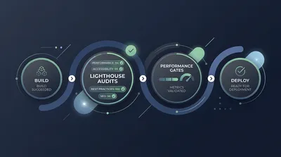 Automated performance testing pipeline with Lighthouse CI running in GitHub Actions
