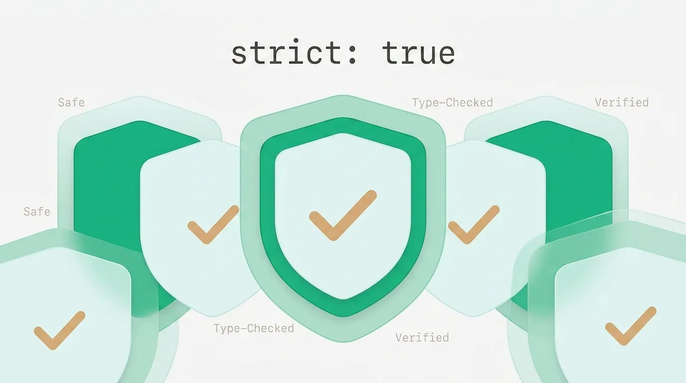 TypeScript strict mode compiler configuration and type safety visualization