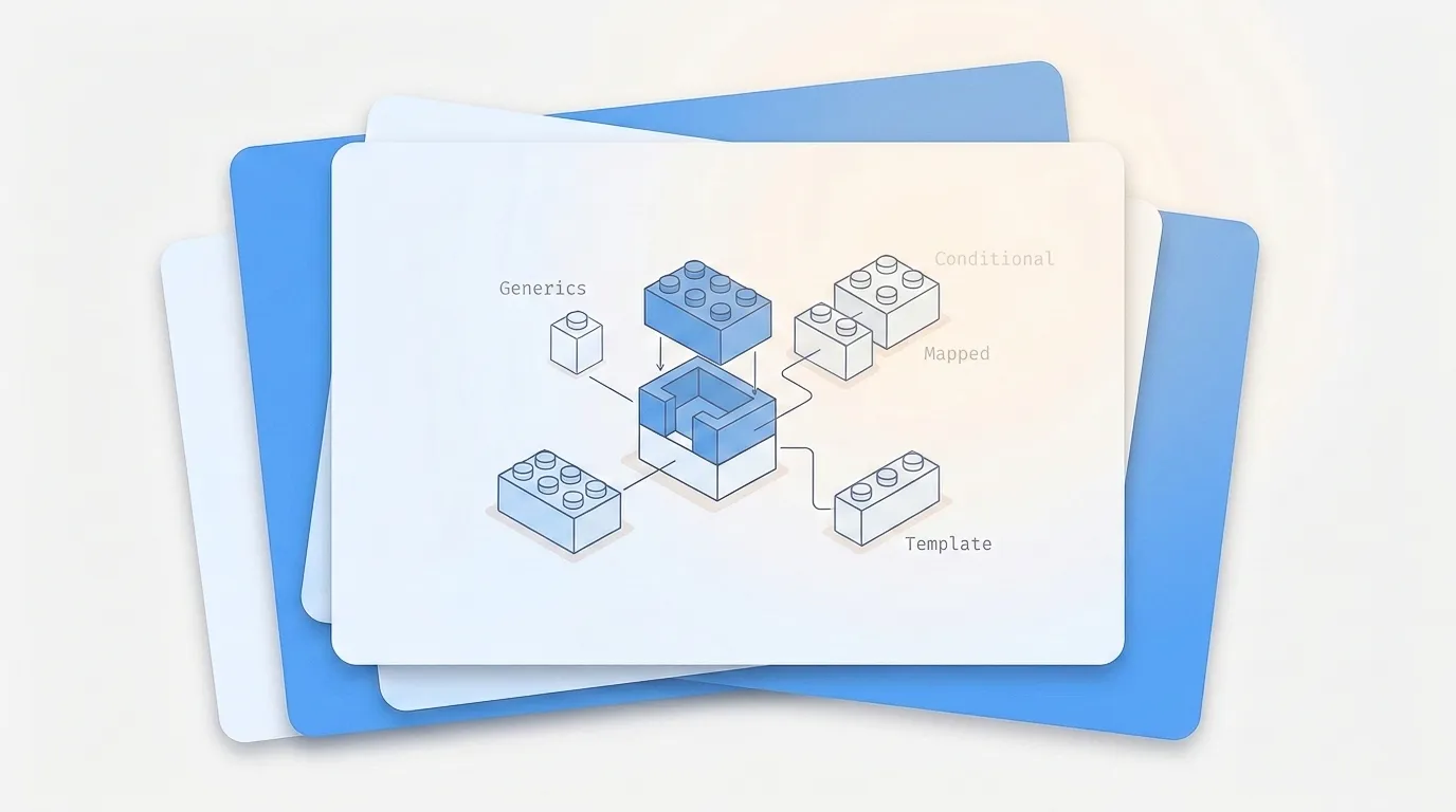 TypeScript utility types and advanced type system patterns visualization